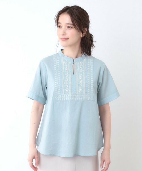 LAURA ASHLEY / ローラ アシュレイ シャツ・ブラウス | 【SETUP可／コットン100％／インド綿／刺繍入り】デザインブラウス | 詳細13