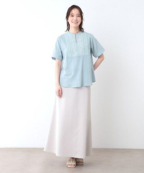 LAURA ASHLEY / ローラ アシュレイ シャツ・ブラウス | 【SETUP可／コットン100％／インド綿／刺繍入り】デザインブラウス | 詳細2