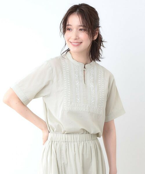 LAURA ASHLEY / ローラ アシュレイ シャツ・ブラウス | 【SETUP可／コットン100％／インド綿／刺繍入り】デザインブラウス | 詳細9