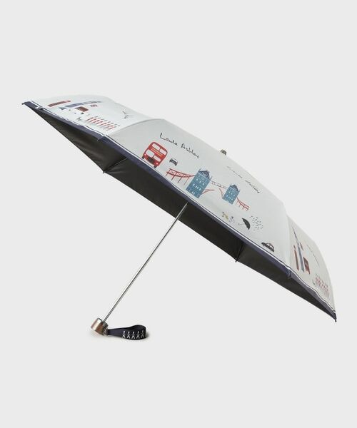 LAURA ASHLEY / ローラ アシュレイ 傘 | 【UVカット/遮熱効果/晴雨兼用】ロンドン柄 折りたたみ傘 | 詳細1