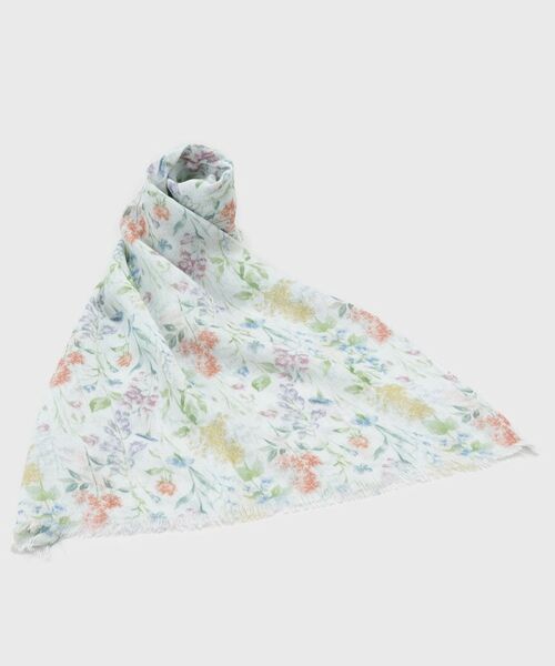 LAURA ASHLEY / ローラ アシュレイ マフラー・ショール・スヌード・ストール | 【日差し・冷房対策におすすめ！】エルストン ガーデン柄 ガーゼストール | 詳細1