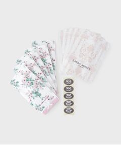 LAURA ASHLEY / ローラ アシュレイ ハンカチ | 【WEB限定／お配りギフトにおすすめ！／ラッピング資材付き】アップルブロッサム柄 タオルハンカチ 5枚セット