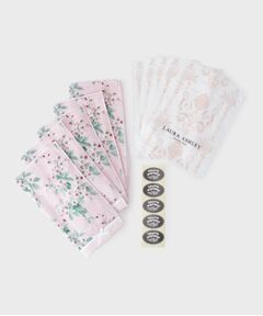 LAURA ASHLEY / ローラ アシュレイ ハンカチ | 【WEB限定／お配りギフトにおすすめ！／ラッピング資材付き】アップルブロッサム柄 タオルハンカチ 5枚セット