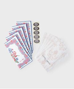 LAURA ASHLEY / ローラ アシュレイ ハンカチ | 【WEB限定／お配りギフトにおすすめ！／ラッピング資材付き】ウェストウェルバンチ柄 プリントタオルハンカチ 5枚セット