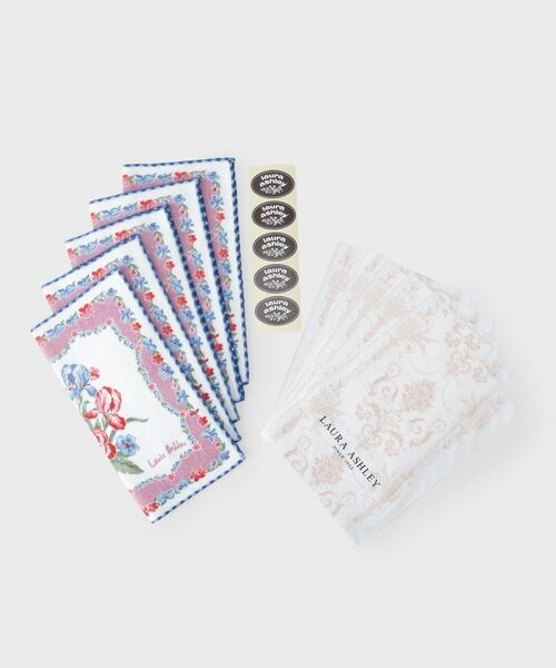 LAURA ASHLEY / ローラ アシュレイ ハンカチ | 【WEB限定／お配りギフトにおすすめ！／ラッピング資材付き】ウェストウェルバンチ柄 プリントタオルハンカチ 5枚セット | 詳細1