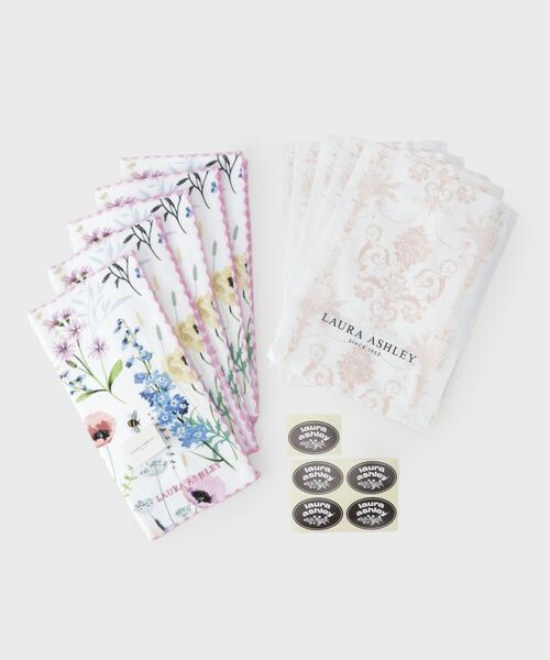 LAURA ASHLEY / ローラ アシュレイ ハンカチ | 【WEB限定／お配りギフトにおすすめ！／ラッピング資材付き】アルフォードメドウ プリントタオルハンカチ 5枚セット | 詳細1