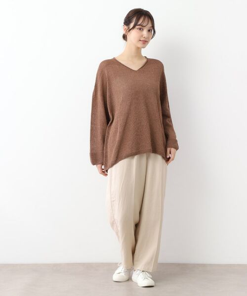 LAURA ASHLEY / ローラ アシュレイ ニット・セーター | 【日本製】ツムギ Vネックプルオーバー | 詳細11