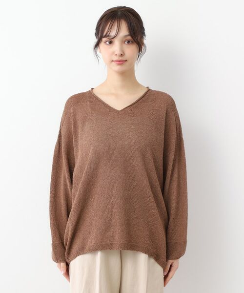 LAURA ASHLEY / ローラ アシュレイ ニット・セーター | 【日本製】ツムギ Vネックプルオーバー | 詳細13