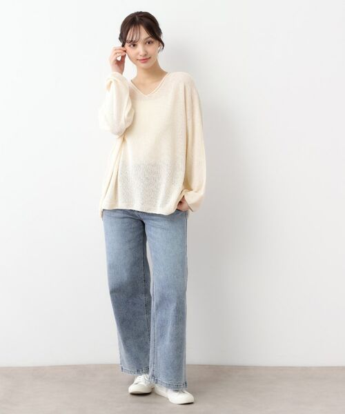 LAURA ASHLEY / ローラ アシュレイ ニット・セーター | 【日本製】ツムギ Vネックプルオーバー | 詳細3