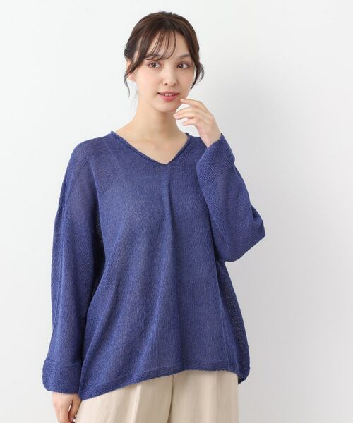 LAURA ASHLEY / ローラ アシュレイ ニット・セーター | 【日本製】ツムギ Vネックプルオーバー | 詳細5