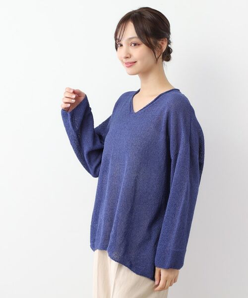 LAURA ASHLEY / ローラ アシュレイ ニット・セーター | 【日本製】ツムギ Vネックプルオーバー | 詳細6