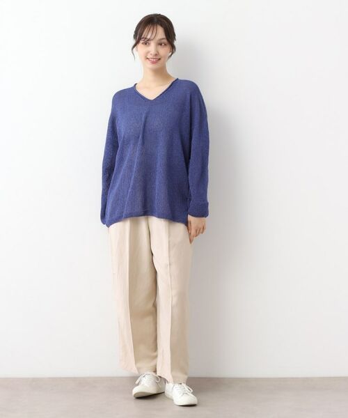 LAURA ASHLEY / ローラ アシュレイ ニット・セーター | 【日本製】ツムギ Vネックプルオーバー | 詳細7