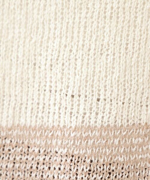 LAURA ASHLEY / ローラ アシュレイ ニット・セーター | 【日本製】ツムギ 裾ボーダー半袖プルオーバー | 詳細12