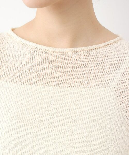 LAURA ASHLEY / ローラ アシュレイ ニット・セーター | 【日本製】ツムギ 裾ボーダー半袖プルオーバー | 詳細16