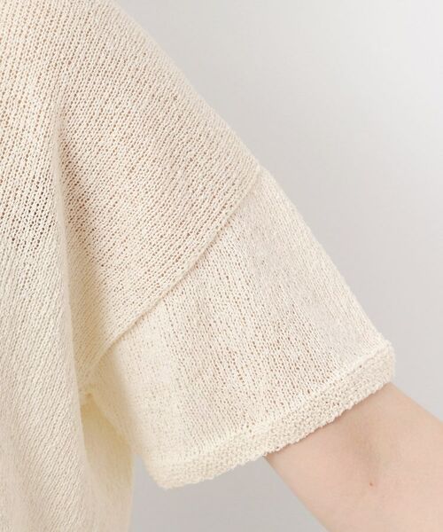 LAURA ASHLEY / ローラ アシュレイ ニット・セーター | 【日本製】ツムギ 裾ボーダー半袖プルオーバー | 詳細17