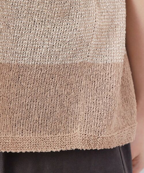 LAURA ASHLEY / ローラ アシュレイ ニット・セーター | 【日本製】ツムギ 裾ボーダー半袖プルオーバー | 詳細18