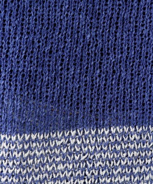 LAURA ASHLEY / ローラ アシュレイ ニット・セーター | 【日本製】ツムギ 裾ボーダー半袖プルオーバー | 詳細8