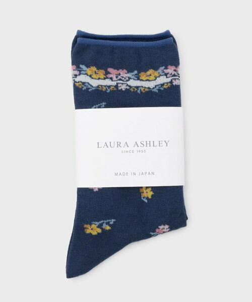 LAURA ASHLEY/ローラ アシュレイ 【ギフトにおすすめ!日本製】ウェストウェル バンチ柄 ソックス ブルー(193) 00(FREE) LAURA ASHLEY/ローラ アシュレイ 【ギフトにおすすめ!日本製】ウェストウェル バンチ柄 ソックス ブルー(193) 00(FREE)