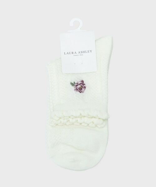 LAURA ASHLEY/ローラ アシュレイ アルバティーン 刺繍靴下 ホワイト(102) 00(FREE) LAURA ASHLEY/ローラ アシュレイ アルバティーン 刺繍靴下 ホワイト(102) 00(FREE)