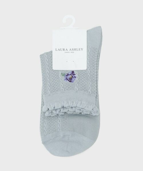 LAURA ASHLEY/ローラ アシュレイ アルバティーン 刺繍靴下 ライトグレー(111) 00(FREE) LAURA ASHLEY/ローラ アシュレイ アルバティーン 刺繍靴下 ライトグレー(111) 00(FREE)