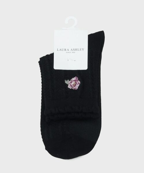 LAURA ASHLEY/ローラ アシュレイ アルバティーン 刺繍靴下 ネイビー(193) 00(FREE) LAURA ASHLEY/ローラ アシュレイ アルバティーン 刺繍靴下 ネイビー(193) 00(FREE)