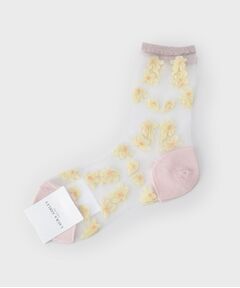 LAURA ASHLEY / ローラ アシュレイ ソックス | シモーヌ柄 シアー靴下