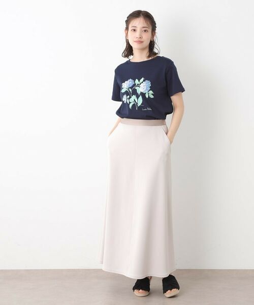 LAURA ASHLEY / ローラ アシュレイ Tシャツ | 【コットン100％／洗える】ハイドランジア柄Tシャツ | 詳細11