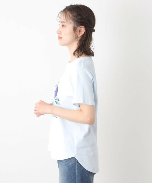 LAURA ASHLEY / ローラ アシュレイ Tシャツ | 【コットン100％／洗える】ハイドランジア柄Tシャツ | 詳細14