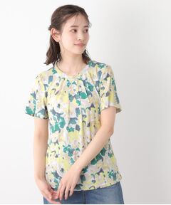 LAURA ASHLEY / ローラ アシュレイ カットソー | 【洗える／ジャージ素材／同柄アイテムあり】オーズビー ハイドランジア柄 プルオーバー
