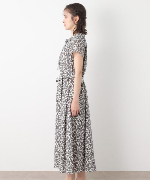 LAURA ASHLEY / ローラ アシュレイ ロング・マキシ丈ワンピース | 【コットン100%/洗える/同柄アイテムあり】ハーゲート リーブス柄 ボウタイワンピース | 詳細10