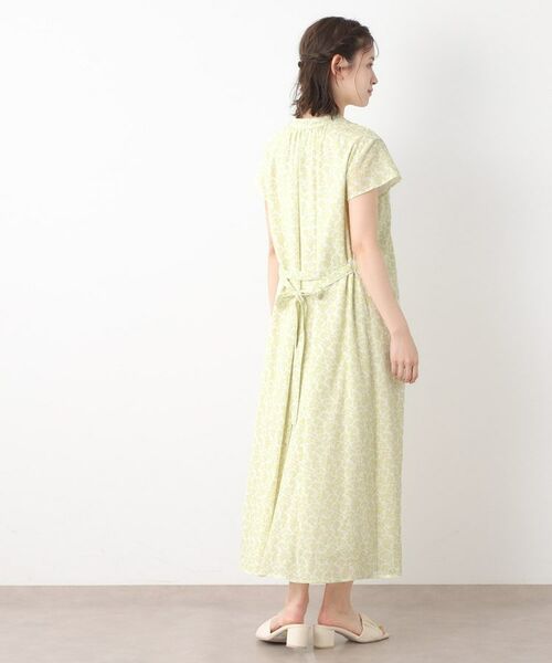 LAURA ASHLEY / ローラ アシュレイ ロング・マキシ丈ワンピース | 【コットン100%/洗える/同柄アイテムあり】ハーゲート リーブス柄 ボウタイワンピース | 詳細3