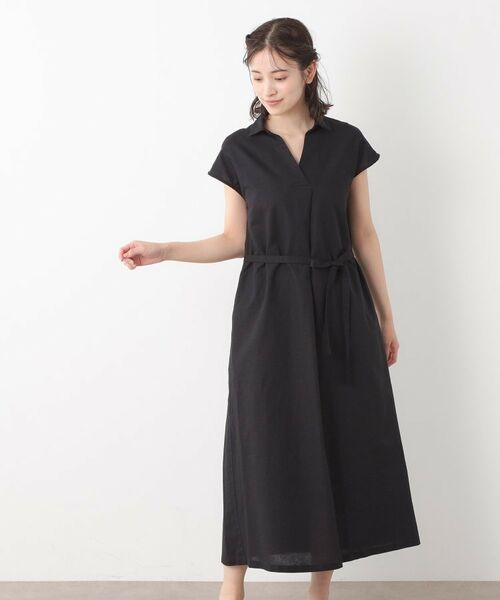 LAURA ASHLEY / ローラ アシュレイ ロング・マキシ丈ワンピース | 【綿麻素材/ペチコート付き】シャツワンピース | 詳細2