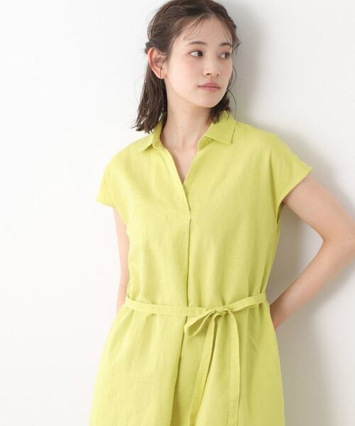 LAURA ASHLEY / ローラ アシュレイ ロング・マキシ丈ワンピース | 【綿麻素材/ペチコート付き】シャツワンピース | 詳細5