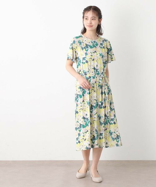 LAURA ASHLEY / ローラ アシュレイ ミニ丈・ひざ丈ワンピース | 【洗える/ジャージ素材/同柄アイテムあり】】オーズビー ハイドランジア柄 ワンピース | 詳細2