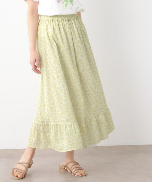 LAURA ASHLEY / ローラ アシュレイ ロング・マキシ丈スカート | 【コットン100％／洗える／同柄アイテムあり】ハーゲート リーブス柄 ティアードスカート | 詳細1