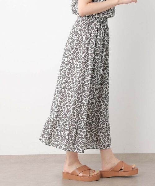 LAURA ASHLEY / ローラ アシュレイ ロング・マキシ丈スカート | 【コットン100％／洗える／同柄アイテムあり】ハーゲート リーブス柄 ティアードスカート | 詳細5