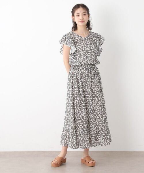 LAURA ASHLEY / ローラ アシュレイ ロング・マキシ丈スカート | 【コットン100％／洗える／同柄アイテムあり】ハーゲート リーブス柄 ティアードスカート | 詳細6