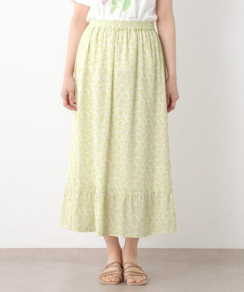 LAURA ASHLEY / ローラ アシュレイ ロング・マキシ丈スカート | 【コットン100％／洗える／同柄アイテムあり】ハーゲート リーブス柄 ティアードスカート | 詳細9