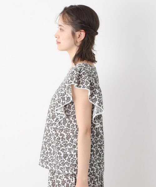 LAURA ASHLEY / ローラ アシュレイ シャツ・ブラウス | 【コットン100％／洗える／同柄アイテムあり】ハーゲート リーブス柄 フリルブラウス | 詳細10