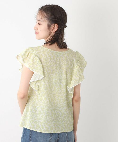 LAURA ASHLEY / ローラ アシュレイ シャツ・ブラウス | 【コットン100％／洗える／同柄アイテムあり】ハーゲート リーブス柄 フリルブラウス | 詳細2