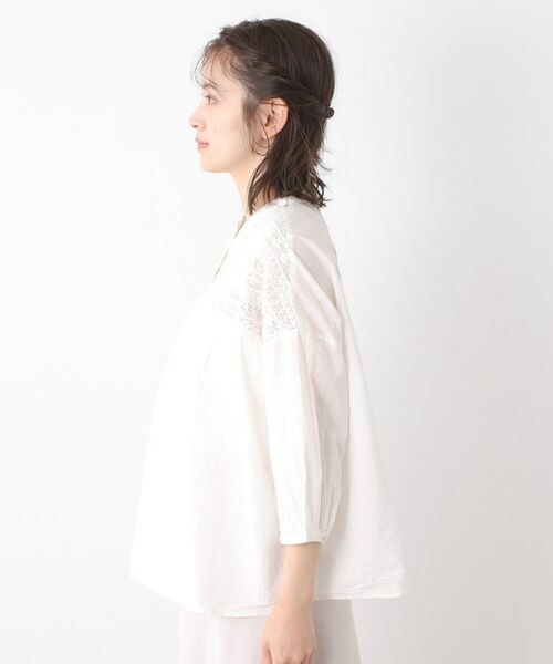 LAURA ASHLEY / ローラ アシュレイ シャツ・ブラウス | 【七分袖／コットン100％／洗える】リバーレースブラウス | 詳細10