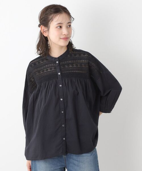 LAURA ASHLEY / ローラ アシュレイ シャツ・ブラウス | 【七分袖／コットン100％／洗える】リバーレースブラウス | 詳細5