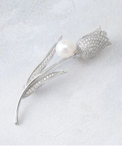 LAURA ASHLEY / ローラ アシュレイ ブローチ・コサージュ | 【淡水パール／ストーン】チューリップブローチ