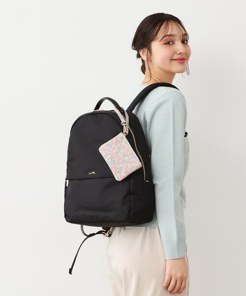 LAURA ASHLEY / ローラ アシュレイ リュック・バックパック | 【4L収納/クッションポケット/ポーチ付き】多機能バックパック(ブラック(019))