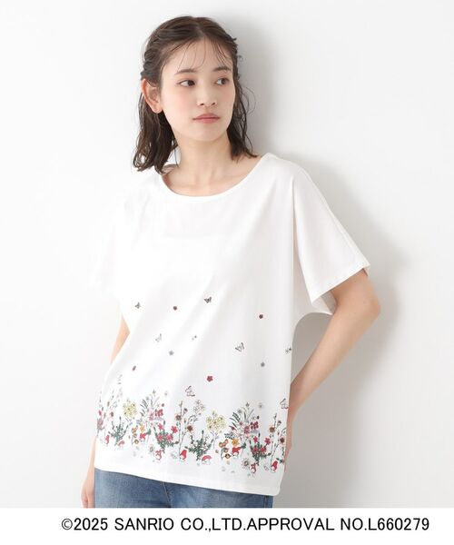 LAURA ASHLEY / ローラ アシュレイ Tシャツ | 【サンリオキャラクターズコラボ】マイメロディ パネルTシャツ（ホワイト(001)）