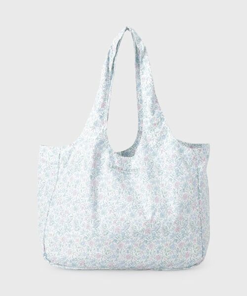 LAURA ASHLEY / ローラ アシュレイ エコバッグ | シェルストン柄 レインパッカブルトートバッグ(ライトブルー(104))