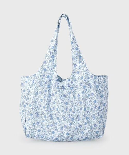 LAURA ASHLEY / ローラ アシュレイ エコバッグ | シェルストン柄 レインパッカブルトートバッグ(ブルー(193))