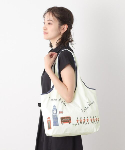 LAURA ASHLEY / ローラ アシュレイ エコバッグ | ロンドン柄 レインパッカブルトートバッグ | 詳細9