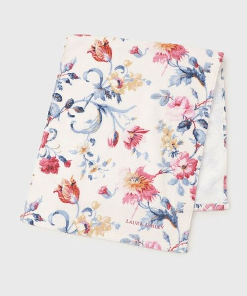 LAURA ASHLEY / ローラ アシュレイ バスグッズ | ローザリンド柄 シャーリングプリント フェイスタオル | 詳細1