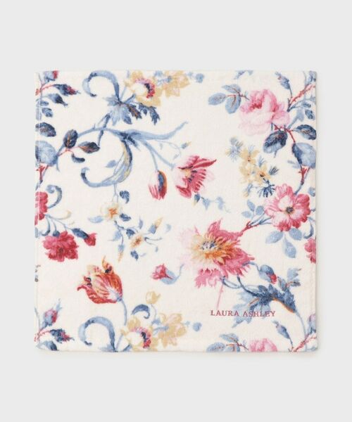 LAURA ASHLEY / ローラ アシュレイ バスグッズ | ローザリンド柄 シャーリングプリント ウォッシュタオル | 詳細1